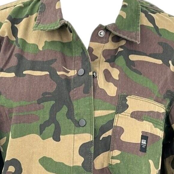 Vans Assembly Camo Shirt Dress Long Sleeve Size S - Picture 5 of 13